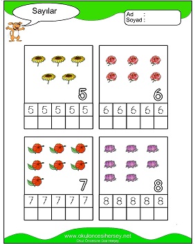 okul öncesi 1 sayısı çizgi çalışması